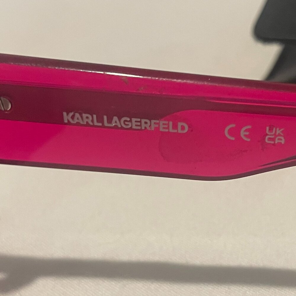 Karl Lagerfeld Pink Rectangular Sunglasses With C… - image 2